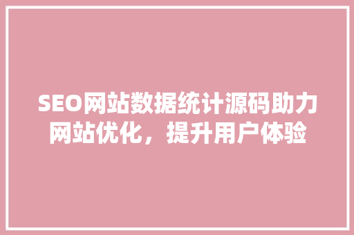 SEO网站数据统计源码助力网站优化，提升用户体验