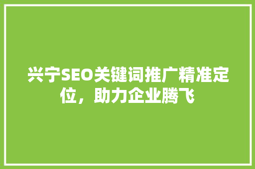 兴宁SEO关键词推广精准定位，助力企业腾飞