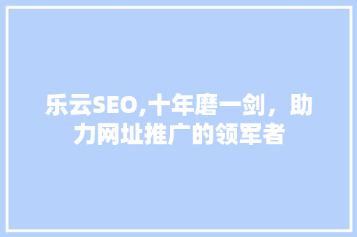 乐云SEO,十年磨一剑，助力网址推广的领军者