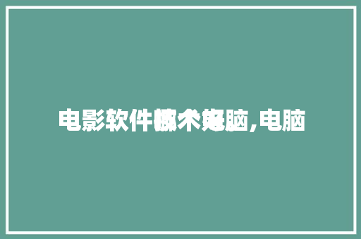 
电影软件技术电脑,电脑
电影软件哪个好。 软件技术