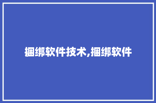 捆绑软件技术,捆绑软件
。 软件技术