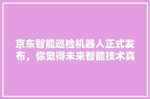 京东智能巡检机器人正式发布，你觉得未来智能技术真的能代替人工吗 人工智能
