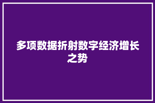 多项数据折射数字经济增长之势 人工智能
