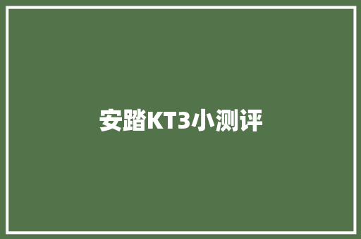 安踏KT3小测评 智能科技