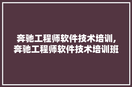 奔驰工程师软件技术培训,奔驰工程师软件技术培训班。 软件技术
