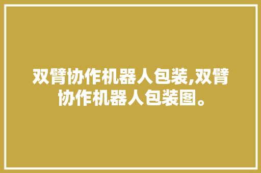 双臂协作机器人包装,双臂协作机器人包装图。 智能科技