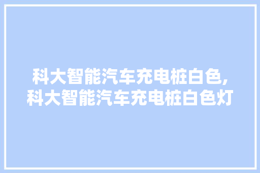 科大智能汽车充电桩白色,科大智能汽车充电桩白色灯。 智能科技
