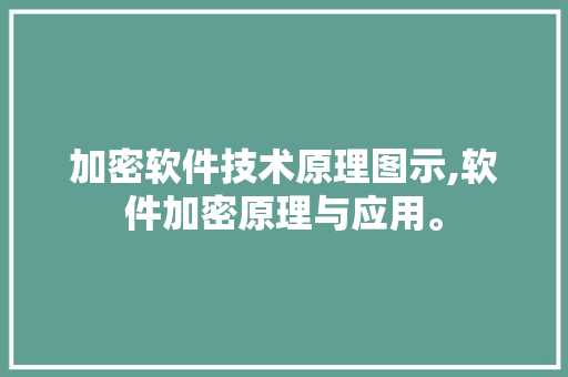 加密软件技术原理图示,软件加密原理与应用。 软件技术