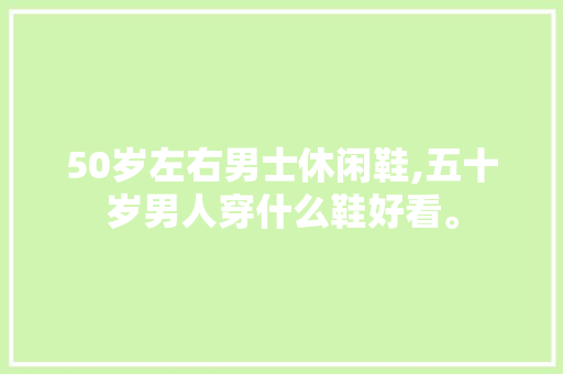 50岁左右男士休闲鞋,五十岁男人穿什么鞋好看。 智能科技