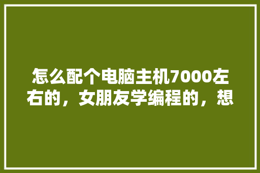 怎么配个电脑主机7000左右的，女朋友学编程的，想自己玩游戏的同时能给女朋友编程用 人工智能