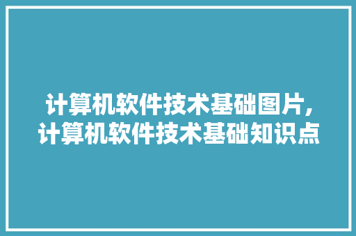 计算机软件技术基础图片,计算机软件技术基础知识点。 软件技术