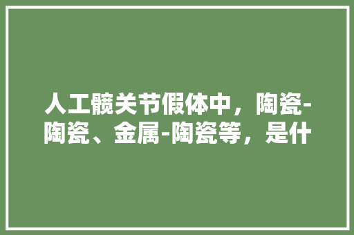 人工髋关节假体中，陶瓷-陶瓷、金属-陶瓷等，是什么意思 人工智能