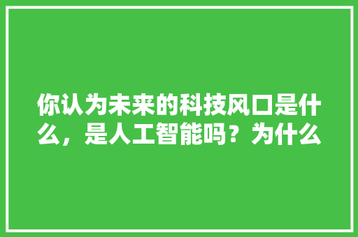 你认为未来的科技风口是什么，是人工智能吗？为什么 人工智能