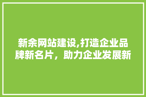 新余网站建设,打造企业品牌新名片，助力企业发展新篇章