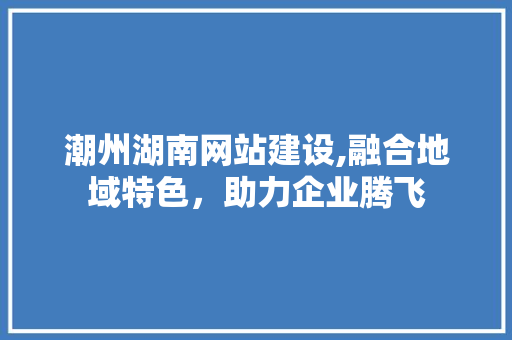 潮州湖南网站建设,融合地域特色，助力企业腾飞