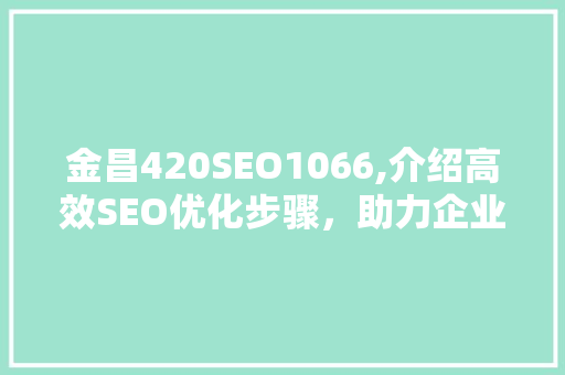 金昌420SEO1066,介绍高效SEO优化步骤，助力企业网站排名提升